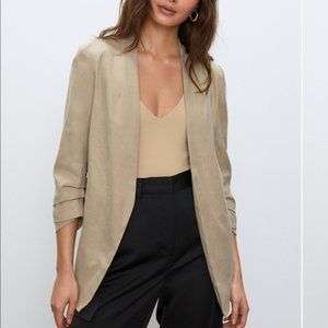 Aritzia Linen Power Blazer - 2